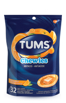 Bag of TUMS Chewies Orange Rush 32ct