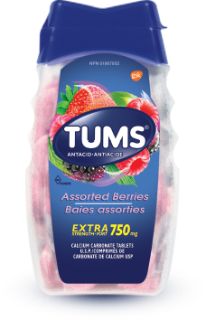Bottle of TUMs Extra Strength Assorted Berries 100ct