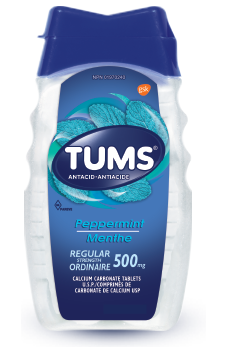 Bottle of Tums Regular Strength Peppermint 150ct