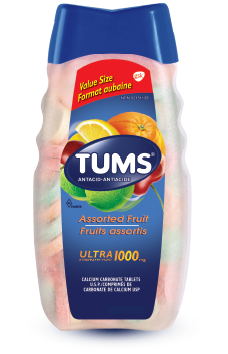 Bottle of TUMS Ultra Strength Assorted Fruit 160ct