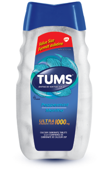 Bottle of TUMS Ultra Strength Peppermint 160ct